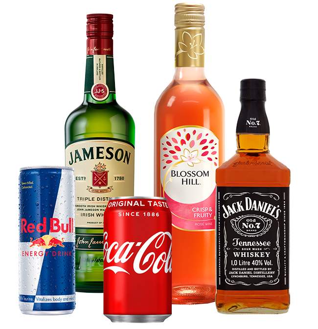 Energy drinks and whisky supplier